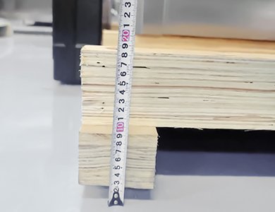 Thickness of wooden support