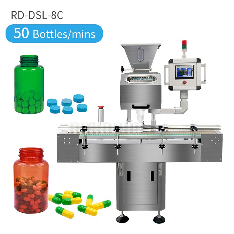 Machine de comptage et d'embouteillage de capsules