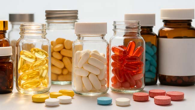 Bottled vitamin supplements