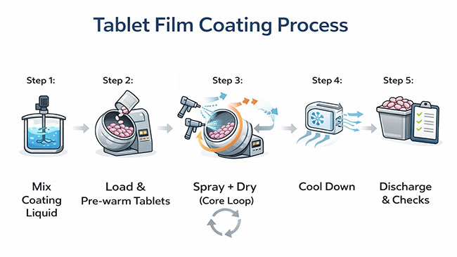 tablet film coating process
