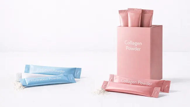 modern supplement stick pack packaging