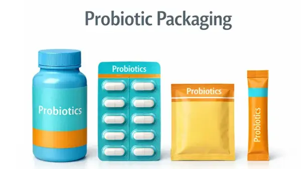 different probiotic packaging