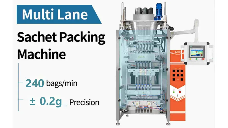 multi-lane sachet packing