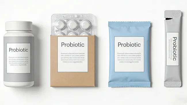types of probiotic packaging