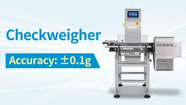 Pharmaceutical checkweigher machine with accuracy rating of ±0.1 g