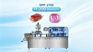 DPP-270L có khả năng đóng vỉ ổn định, sản xuất lên đến 11,200 bảng mỗi giờ