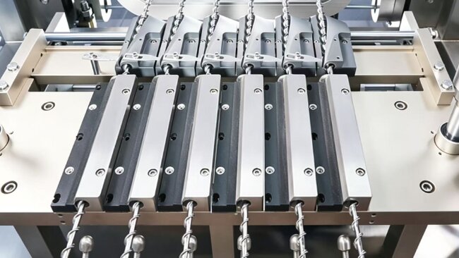 Long-screw precision filling system with servo drive, with ±0.2g precision