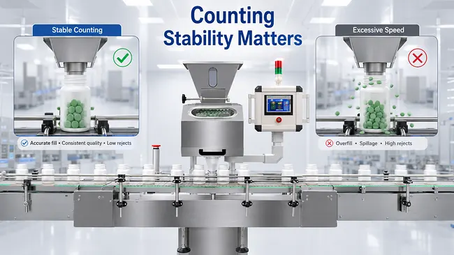 Tablet counting machine stability in a pharmaceutical bottling line Tablet counting machine stability in a pharmaceutical bottling line