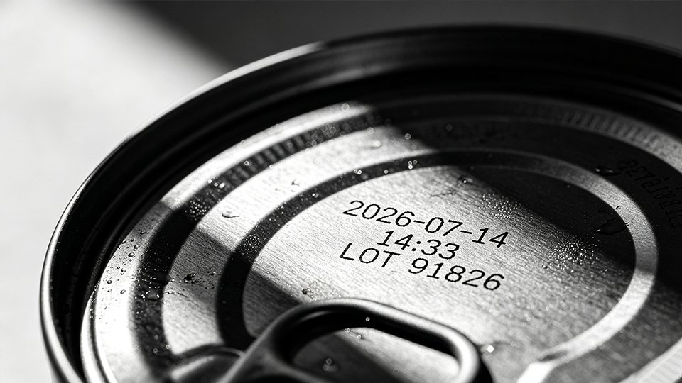 缶のバッチコード batch code on the can