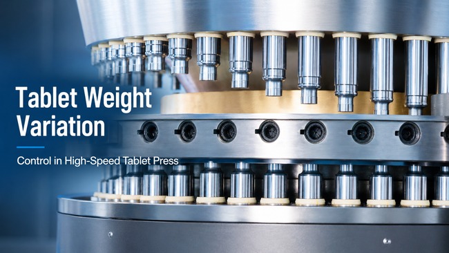 Tablet weight variation control in a high-speed tablet press machine Tablet weight variation control in a high-speed tablet press machine