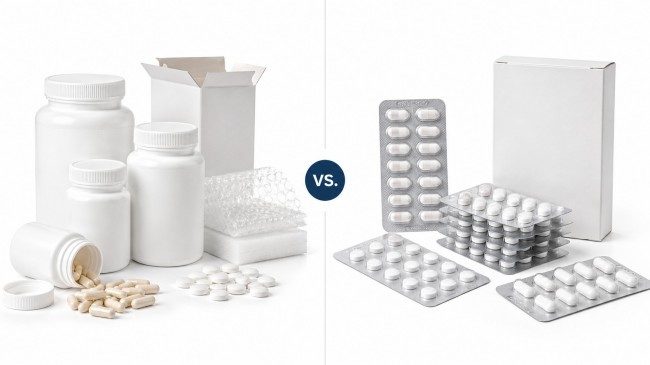 Bottle and blister packaging formats for tablets and capsules