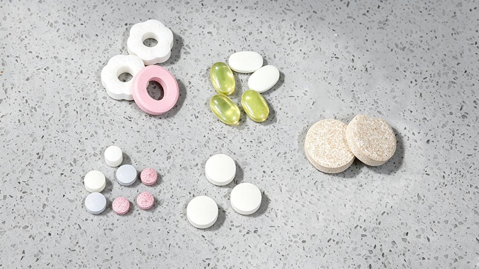 Different shapes of tablets