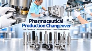 Pharmaceutical production changeover for line clearance equipment setup and downtime reduction