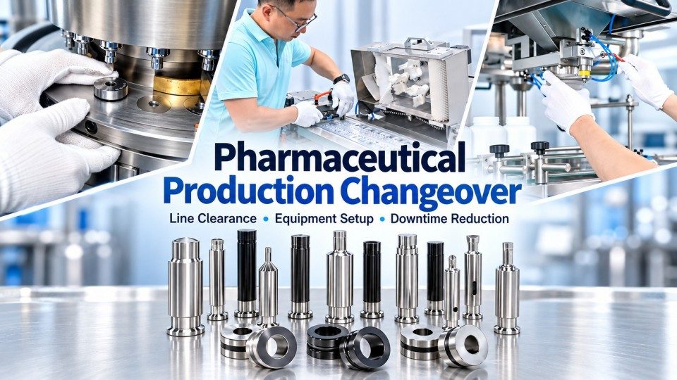 Pharmaceutical production changeover for line clearance equipment setup and downtime reduction