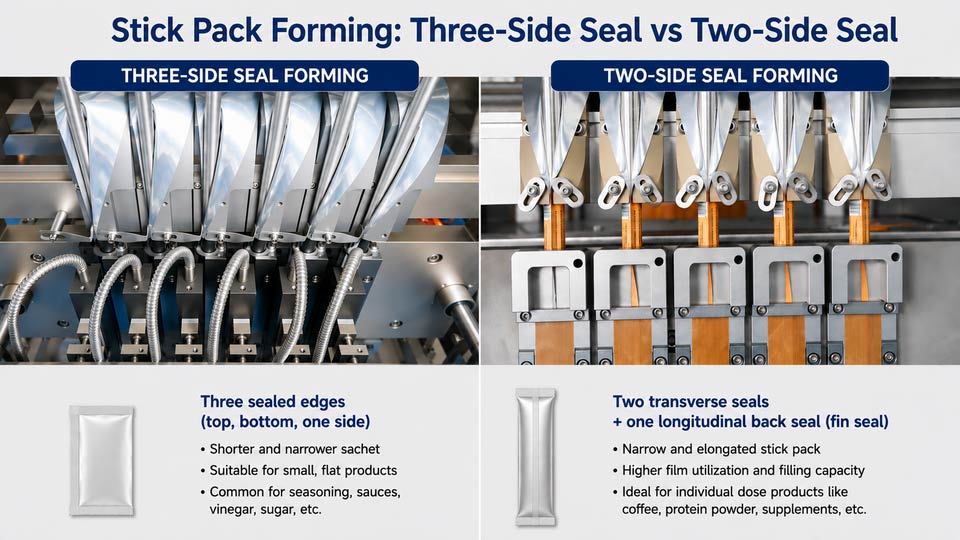 Stick Pack Forming Three-Side Seal vs Back Seal